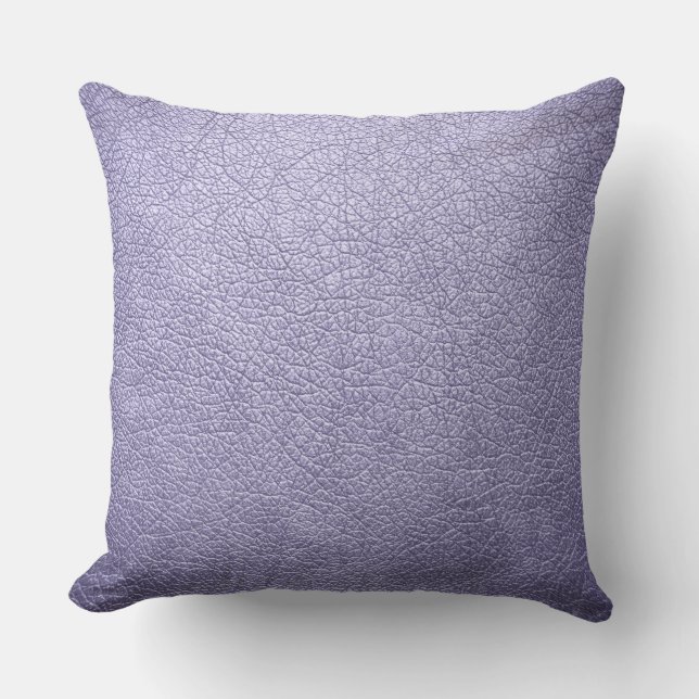 Elegant läderLook för lavendel Kudde (Framsida)