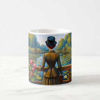 Elegant Lady at the Lily River Kaffemugg