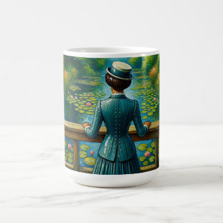 Elegant Lady by the Riverside Kaffemugg