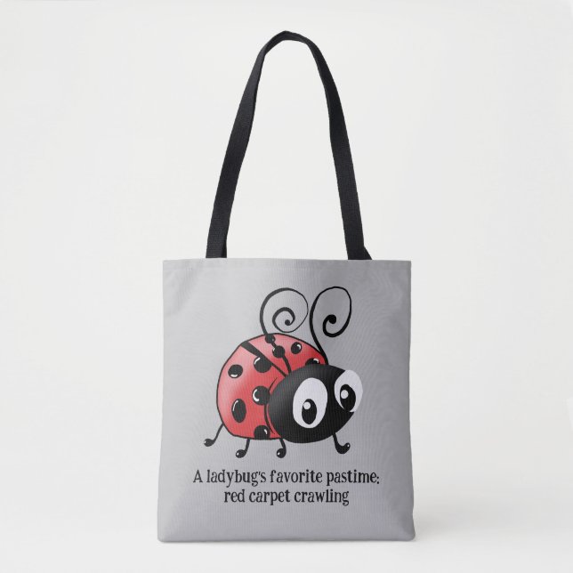Elegant Ladybug Silhouette Tote - Favorite Pastime Tygkasse (Framsida)