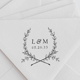 Elegant lager monogram bröllop Spara datum Stämpel