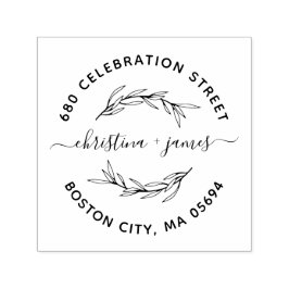 Elegant lagerblad returadress självfärgande stämpel