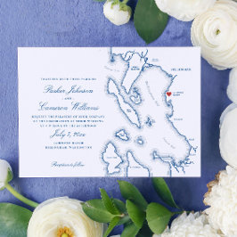 Elegant Lairmont Manor Bellingham Karta Bröllop Inbjudningar