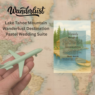 Elegant Lake Tahoe Rustik Bergbröllop Tilläggskort