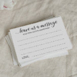 Elegant Lämnar oss ett meddelandekort för Bröllop Rådkort<br><div class="desc">Dessa vackra "lämna oss ett meddelande"-kort från bröllop kommer att vara ett tillägg till gästen bok bord. Alla gäster pratar om sina bästa råd till nylingarna. En del av Alejandra-samlingen.</div>