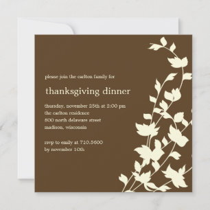 Elegant Lämnar Thanksgiving-/Fall Party-inbjudning Inbjudningar