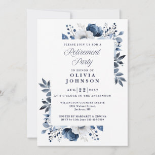 Elegant Land Blommigt Pension Party Inbjudningar