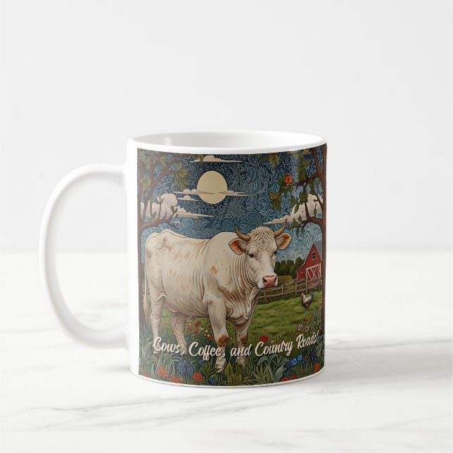 Elegant land chic boho ko farm kaffemugg (Vänster)