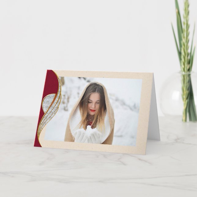 Elegant Land-fotojulkort Helgkort (Framsida)