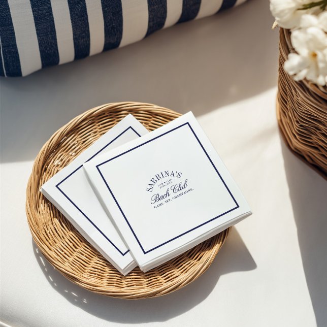 Elegant Land Klubb Bachelorette Papper Napkins Pappersservett (Elegant Country Club Bachelorette Paper Napkins)