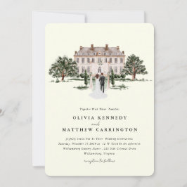 Elegant Land Manor | Villa bröllopsinbjudan Inbjudningar
