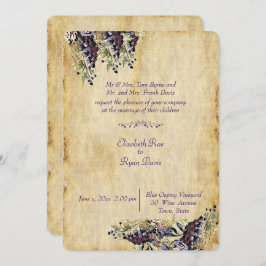 Elegant, Land Rustic, Vineyard Bröllop Inbjudningar