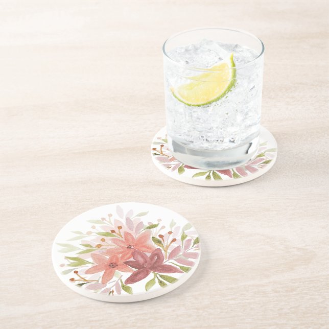 Elegant Land Stil Watercolor Blommigt Underlägg (Sidan)