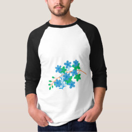 Elegant lång blad linjekonst | Minimal botanisk T Shirt
