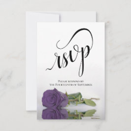 Elegant Långemmad Amethyst Lila Ro Bröllop OSA Kort