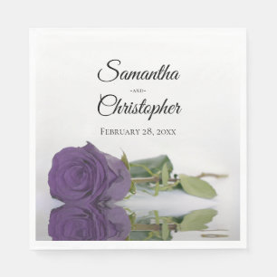 Elegant Långemmad Amethyst Lila Ro Bröllop Pappersservett