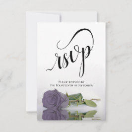 Elegant Långtidsammad damm Lila Ro Bröllop OSA Kort