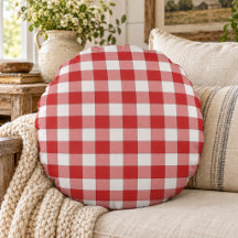 Elegant lanthushålls Picknick Vit Röd Rutig