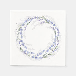 Elegant lantlig lavendelkrans papper pappersservett
