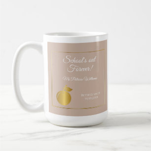 Elegant Lärare Golden Pastel Pension Party Kaffemugg