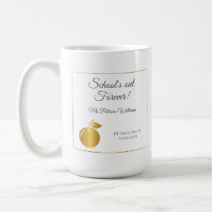 Elegant Lärare Golden Pastel Pension Party Kaffemugg