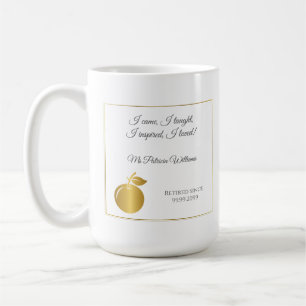 Elegant Lärare Golden Pastel Pension Party Kaffemugg