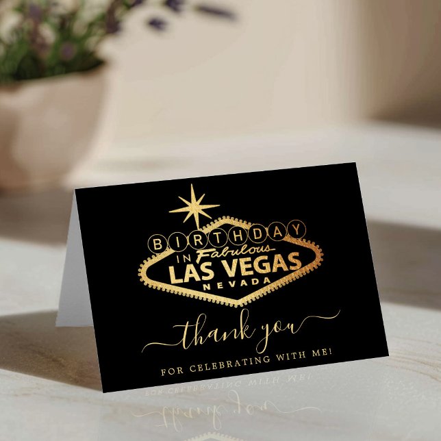 Elegant Las Vegas Birthday Photo Tack Kort (Skapare uppladdad)