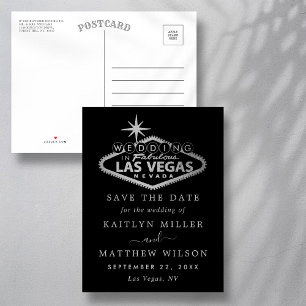 Elegant Las Vegas Bröllop Spara Datum Meddelande Vykort