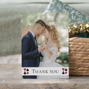Elegant Las Vegas Bröllop Tack Photo Vykort