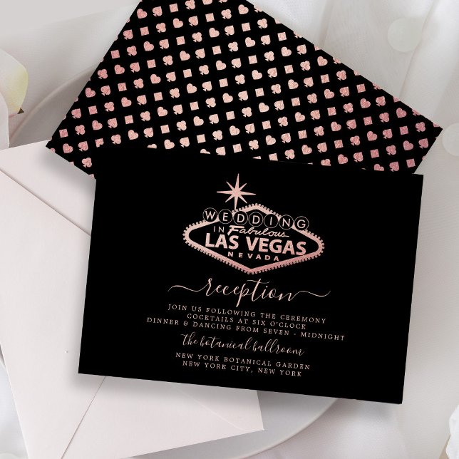 Elegant Las Vegas Bröllopsmottagning Tilläggskort (Skapare uppladdad)