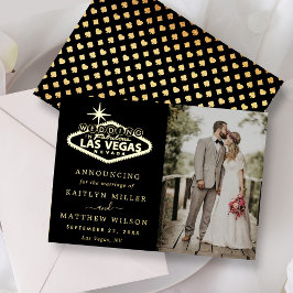 Elegant Las Vegas Destination Wedding annoncement