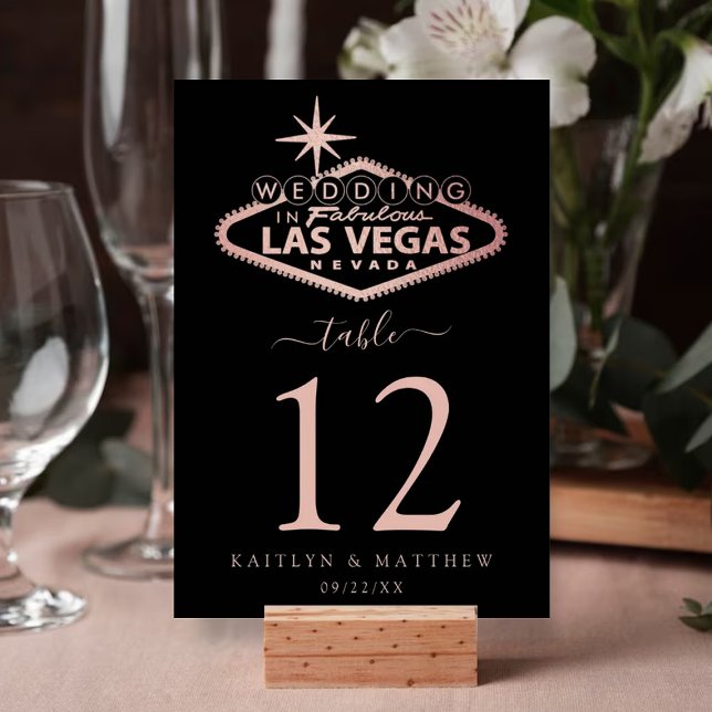 Elegant Las Vegas Destination Wedding Bordsnummer (Skapare uppladdad)