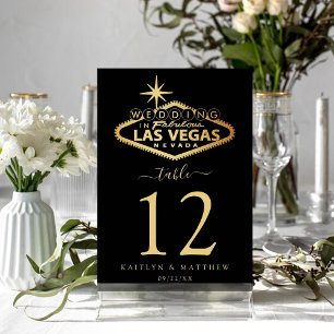 Elegant Las Vegas Destination Wedding Bordsnummer