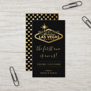 Elegant Las Vegas Destination Wedding Drink Biljet Visitkort