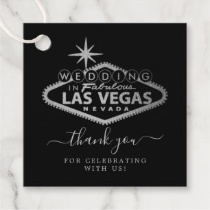 Elegant Las Vegas Destination Wedding Gåvor Etiketter
