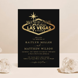 Elegant Las Vegas Destination Wedding Inbjudningar