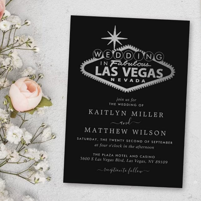 Elegant Las Vegas Destination Wedding Inbjudningar (Skapare uppladdad)