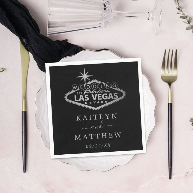 Elegant Las Vegas Destination Wedding Pappersservett (Skapare uppladdad)