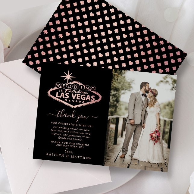 Elegant Las Vegas Destination Wedding Photo Tack Kort (Skapare uppladdad)