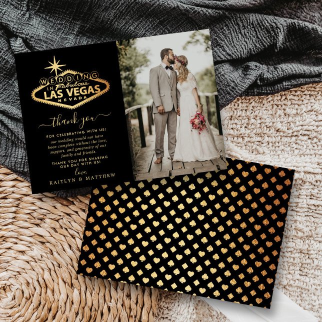 Elegant Las Vegas Destination Wedding Photo Tack Kort (Skapare uppladdad)