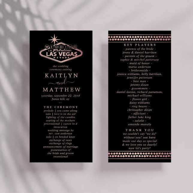 Elegant Las Vegas Destination Wedding Program (Skapare uppladdad)