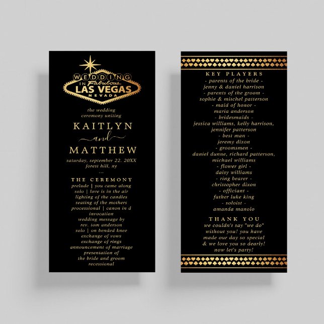 Elegant Las Vegas Destination Wedding Program (Skapare uppladdad)