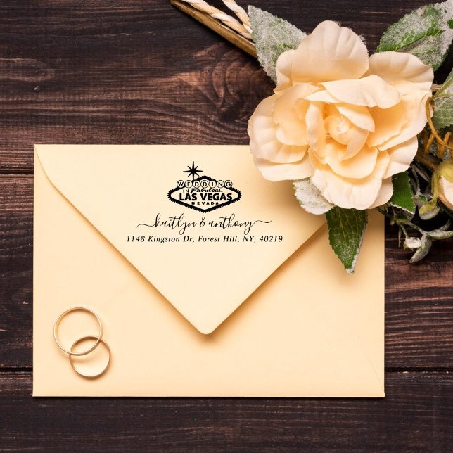 Elegant Las Vegas Destination Wedding Självfärgande Stämpel (Skapare uppladdad)