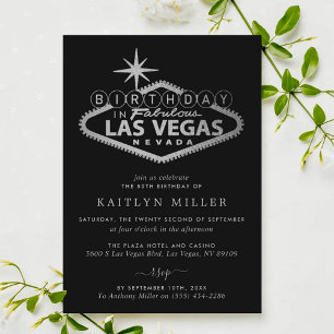 Elegant Las Vegas födelsedag Inbjudningar