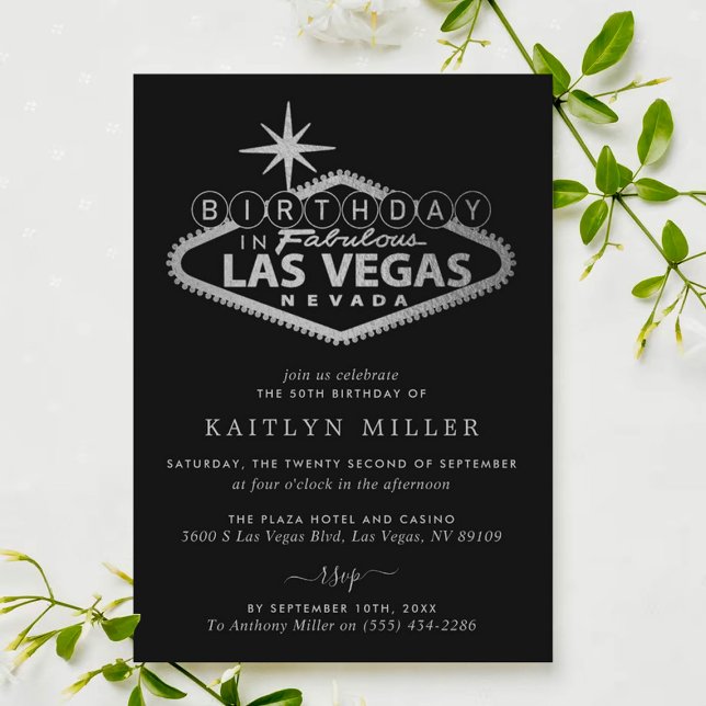 Elegant Las Vegas födelsedag Inbjudningar (Skapare uppladdad)