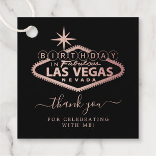 Elegant Las Vegas Födelsedagsfest Tack Gåvor Etiketter