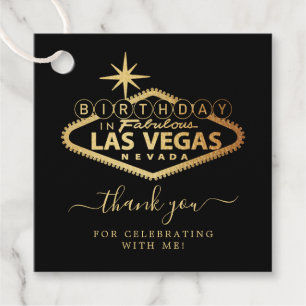 Elegant Las Vegas Födelsedagsfest Tack Gåvor Etiketter