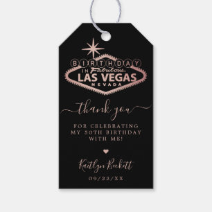 Elegant Las Vegas Födelsedagsfest Tack Presentetikett