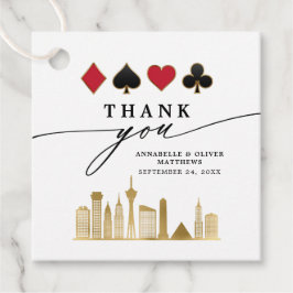 Elegant Las Vegas Photo Destination Wedding Gåvor Etiketter