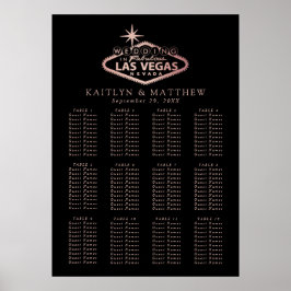 Elegant Las Vegas Planplan för säten för destinati Poster